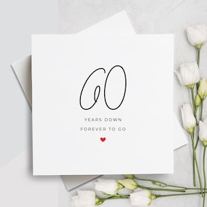 Carte 60e anniversaire, 60 ans plus tard, cadeau 60e anniversaire, carte pour petit ami, carte pour petite amie, 60e anniversaire