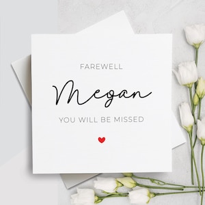 Farewell Card, You Will Be Missed Card, Going Away Card, Miss You Card, Moving Card, Leaving Card, Good Bye Card, Good Luck Card Gift