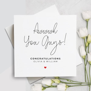 Congratulations On Your Engagement Card, Congratulations Engagement Card, Custom Wedding Card, Custom Engagement Card, Congratulations Card