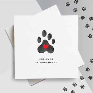 Carte Perte d'un animal de compagnie, Cartes de mes condoléances, Cartes de condoléances, Cartes de griefs, Cartes de deuil, Cartes de perte d'un chien, Carte de perte d'un chat