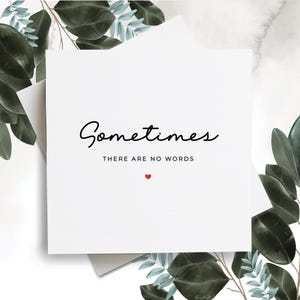 Parfois, il n'y a pas de mots, Carte de sympathie la plus profonde, Carte de deuil, Carte d'envoi de câlin, Carte de condoléances, Carte de grief, Carte de deuil