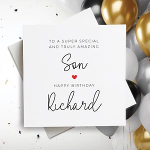 Geburtstagskarte für Sohn, alles Gute zum Geburtstagkarte für Sohn, Geburtstagskarte für Sohn, personalisierte Geburtstagskarte für Sohn, Geburtstagsgeschenk für Sohn