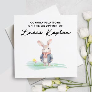 Custom Boy Adoption Card, Custom Adoption Card, Personalized Adoption Card, Foster Child, Foster Parents,  New Baby Card