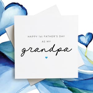 Biglietto di auguri per la prima festa del papà per il nonno, biglietto per la festa del papà dal bambino al nonno, biglietto per la festa del papà per il nonno, regalo per la festa del papà per il nonno