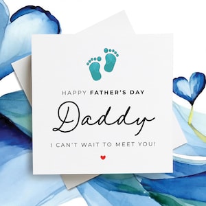 Carte de fête des pères, carte de fête des pères heureuse, jolie carte de fête des pères pour papa, première carte de fête des pères, carte de bébé à papa, pour papa