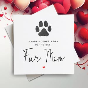 Tarjeta del Día de la Madre para una Mamá Perruna, Tarjeta del Día de la Madre de una Perra, Tarjeta para una Mamá Perruna, Regalo de una Perra, Tarjeta de Cumpleaños de una Perra, San Valentín para Perros