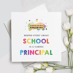 Principal Thank You Card, Thank You Card for Principal, Principal Appreciation Card, Custom Principal Card, Personalize card, Principal Gift