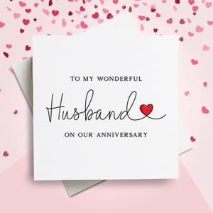 Tarjeta de aniversario de bodas para el esposo, tarjeta de aniversario de bodas, tarjeta de aniversario, regalo de aniversario de bodas, para el esposo, de la esposa