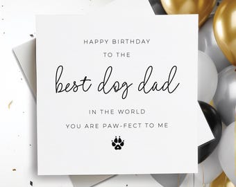 Biglietto di auguri di buon compleanno per papà cane, biglietto di auguri per gli amanti dei cani, biglietto di auguri per papà cane, biglietto di auguri per il compleanno del cane, biglietto per papà cane, biglietto per papà peloso