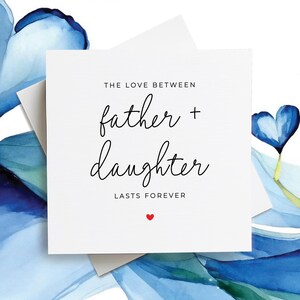 Card From Daughter To Dad, Fathers Day Card, Fathers Day Gift, Birthday Card For Dad, Birthday Gift For Dad, From Daughter To Father