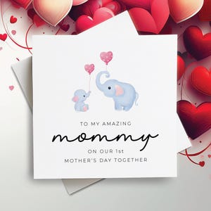 Para mi increíble mamá en nuestro primer Día de las Madres juntas, tarjeta del primer Día de las Madres para mamá, tarjeta del Día de las Madres para recién nacidos, tarjeta del Día de las Madres para un bebé recién nacido