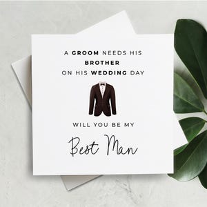 Seras-tu mon meilleur homme Carte frère, meilleur homme, carte pour frère, mariage, meilleur homme carte proposition pour frère, meilleur homme proposition