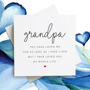 Carte grand-père, carte pour grand-père, carte d'anniversaire pour grand-père, cadeau d'anniversaire pour grand-père, pour grand-père, carte de fête des pères pour grand-père