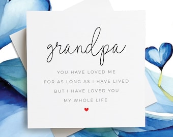 Carte grand-père, carte pour grand-père, carte d'anniversaire pour grand-père, cadeau d'anniversaire pour grand-père, pour grand-père, carte de fête des pères pour grand-père