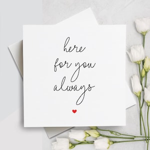 Carte Ici pour vous toujours, Carte des plus sincères condoléances, Carte de sympathie pour la perte d'un proche, Carte de condoléances, Carte de grief, Carte de deuil