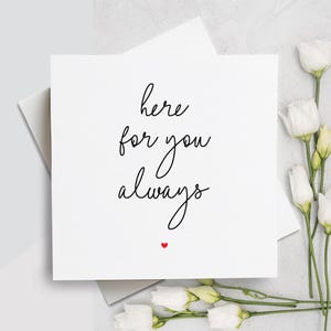 Carte Ici pour vous toujours, Carte de sympathie, Carte de deuil, Carte de pensée pour vous, Carte de condoléances, Carte de grief, Carte de deuil