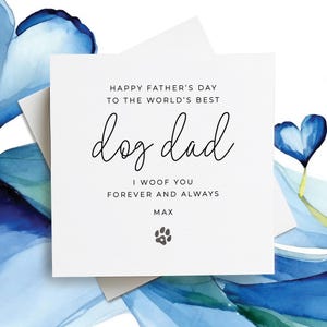 Happy Fathers Day hond vader kaart, Vaderdag kaart van de hond, hond vader Vaderdag kaart, voor hond vader kaart, cadeau van hond, hond vader kaart
