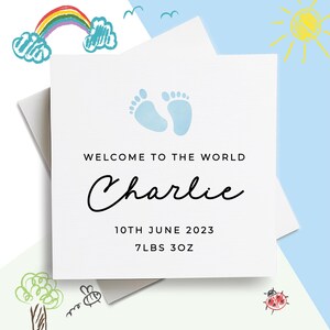 Bienvenido a la tarjeta personalizada del mundo, tarjeta de nombre personalizada del bebé recién nacido, nueva tarjeta de bebé, tarjeta personalizada del bebé recién nacido, tarjeta de bebé, regalo del recién nacido