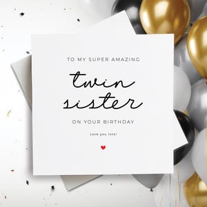 Geburtstagskarte für Schwester, alles Gute zum Geburtstagkarte für Sibling, alles Gute zum Geburtstagkarte für Schwester, Geburtstagsgeschenk für Schwester, Geschenk für Zwillingsschwester