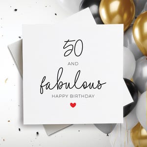 50. Geburtstagskarte, alles Gute zum Geburtstag benutzerdefinierte Karte, maßgeschneiderte alles Gute zum Geburtstagskartengeschenk, personalisierte Geburtstagskarte, süßes Geburtstagskartengeschenk