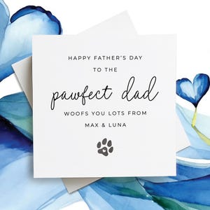 Happy Fathers Day hond vader kaart, Vaderdag kaart van de hond, hond vader Vaderdag kaart, voor hond vader kaart, cadeau van hond, hond vader kaart