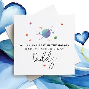 Galaxy Vaderdagkaart, gelukkige Vaderdagkaart voor papa, leuke Vaderdagkaart voor papa, kaart voor vader, kaart voor papa, kaart voor papa