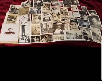 Vintage Lovely Ladies 40 Black and White Sepia Old Photos Pictures 1930s and newer Winter and Summer Fun