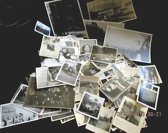 150 Vintage Black +White Sepia  Photos 1930s thru 70s USA Country City Old Mountains  People Animal Photos Ephemera scrapbooks old pictures