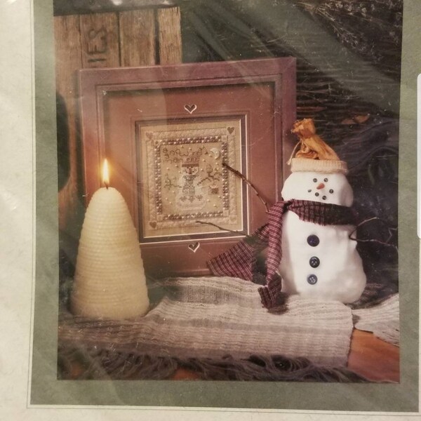 Snowman A Winters Tale Shepherds Bush Printworks by Tina Richards Herman Beaded Kit Glass Beads Linen Fabric 1995 NIP