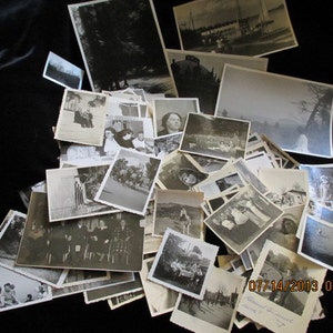 150 Vintage Black +White Sepia  Photos 1930s thru 70s USA Country City Old Mountains  People Animal Photos Ephemera scrapbooks old pictures