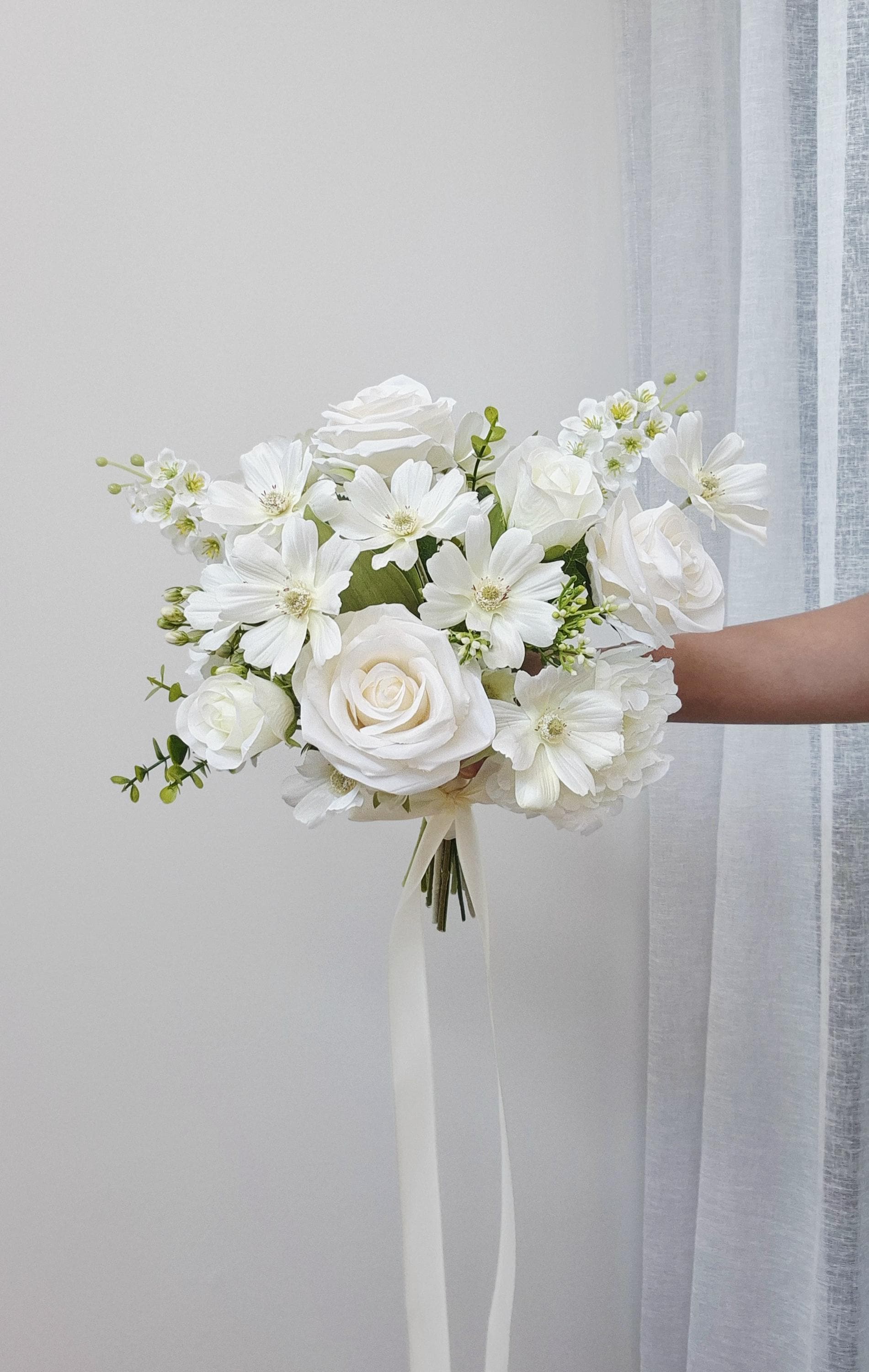 Bouquet Di Fiori Da Sposa 10 Pollici Fiore Della Sposa Calle Lilies Bouquet Da Sposa La Sposa Fiore Artificiale Babysbreath Fornure Feste Eventi Da 54,65 € | DHgate