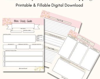 Bible Study Verse Mapping Template: Scripture Study Guide (PDF Download)