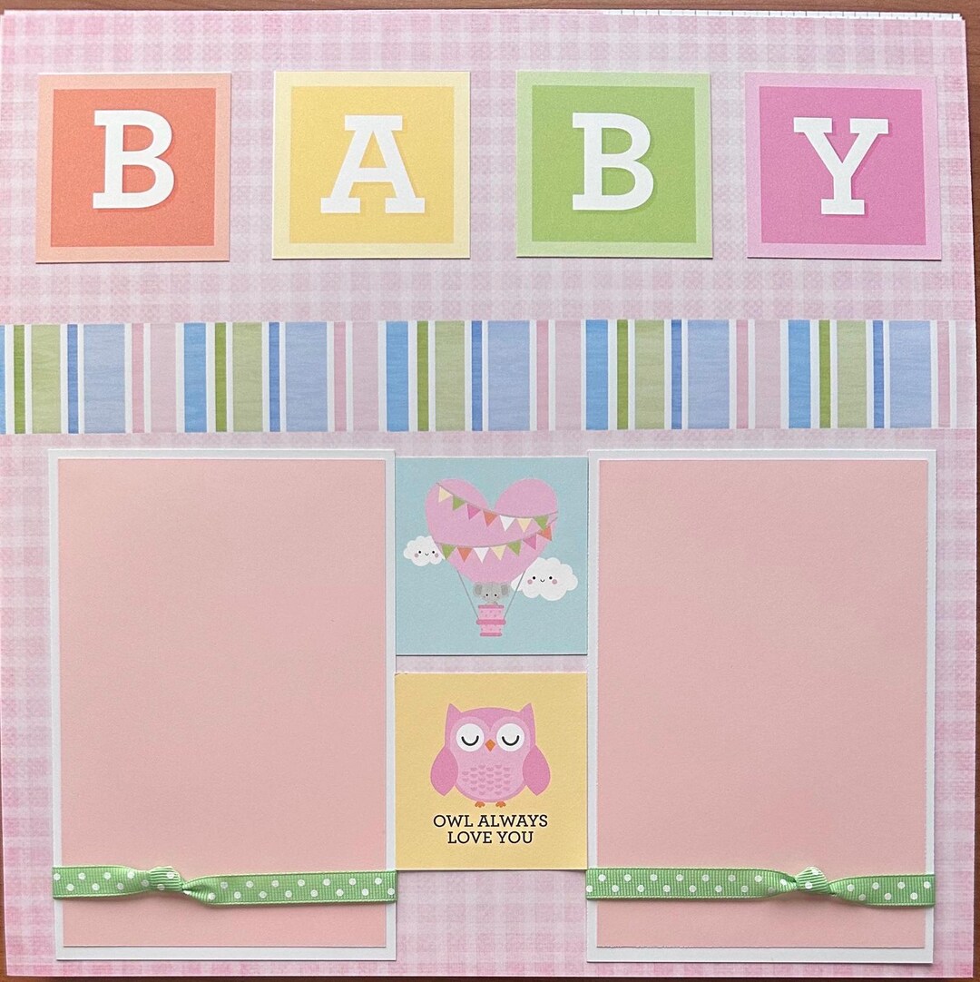 20 Baby Girl 12x12 Premade Scrapbook Pages for Mom Shower Gift - Etsy