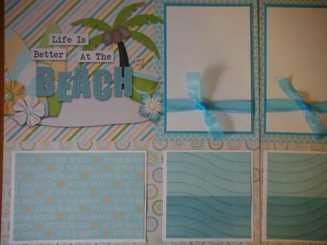 Beach Scrapbook Pages: Premade 12x12 Summer Theme - Etsy