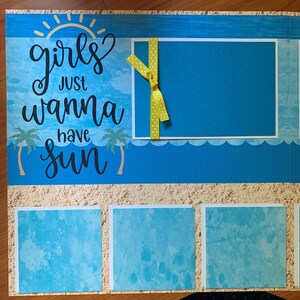 Premade Scrapbook Pages: Girls Just Want to Have Fun, Beach Theme