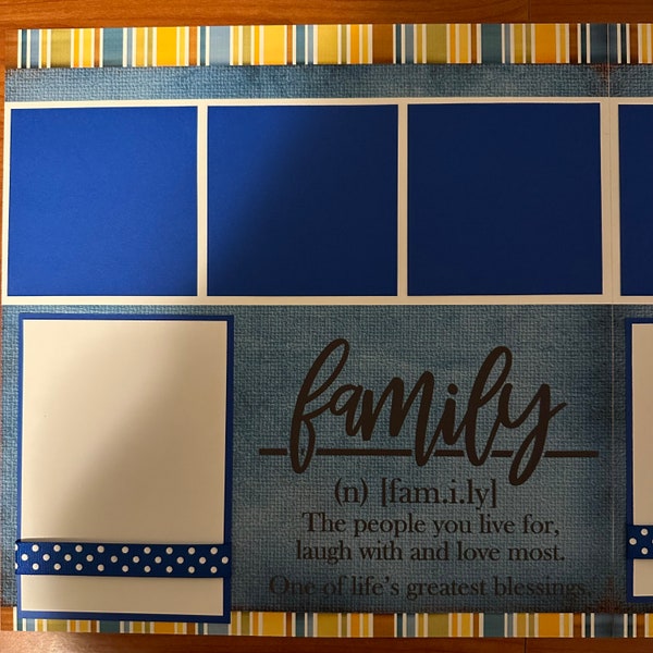 2  Family 12x12 Premade Scrapbook Pages for your family and vacation