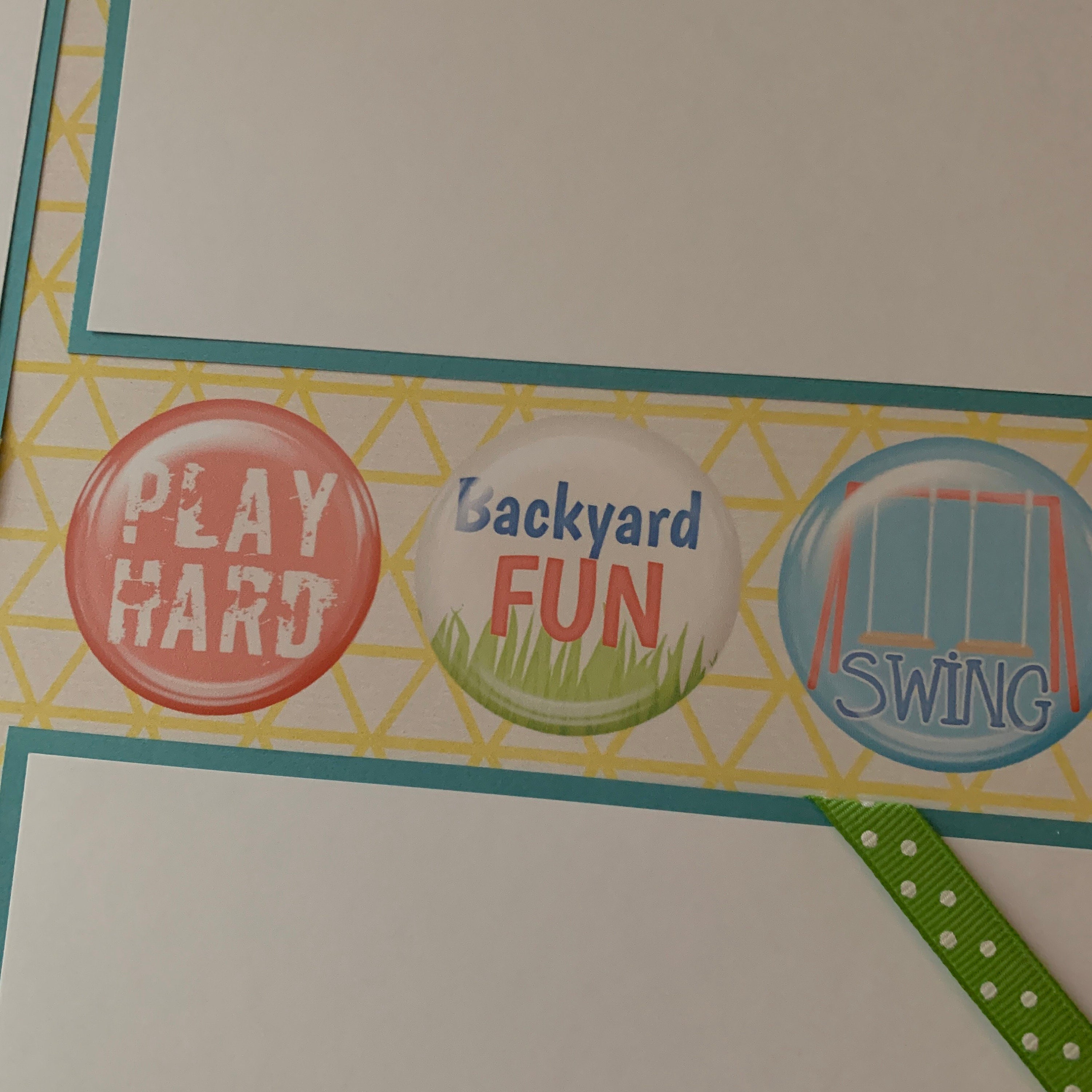 Premade Paper Swings Play Outside Backyard Fun Summer 12x12 Scrapbook ...