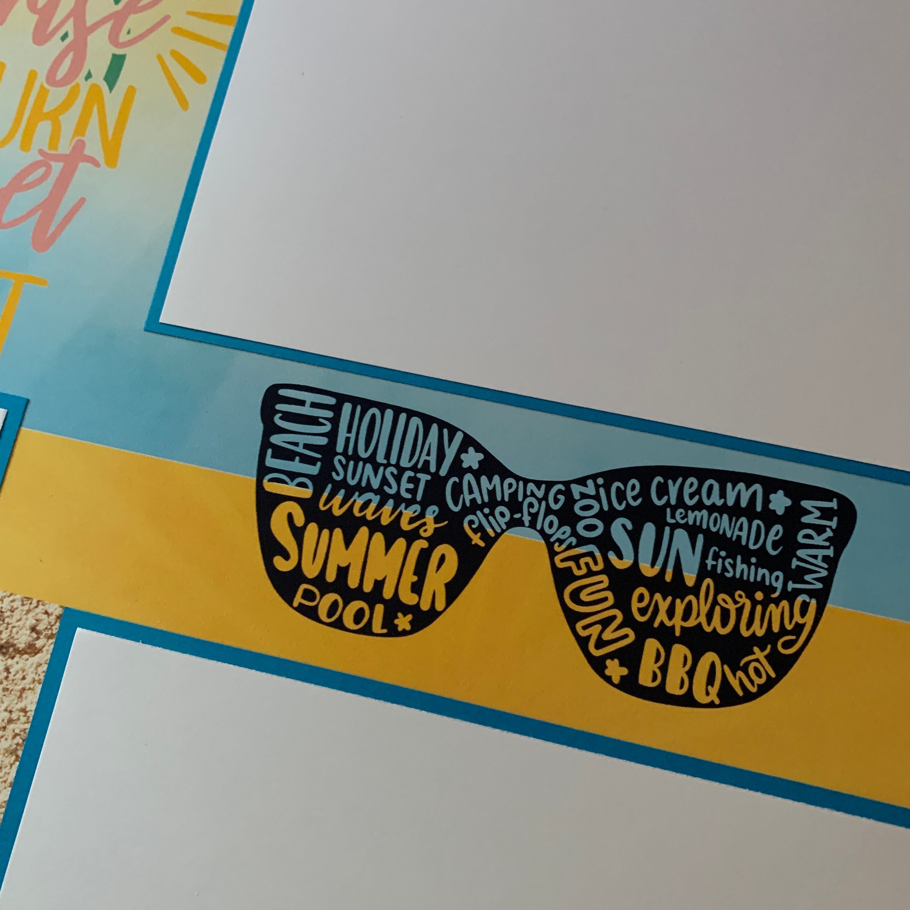 Premade Hello Sunshine Beach Summer 12x12 Scrapbook Pages for Family - Etsy