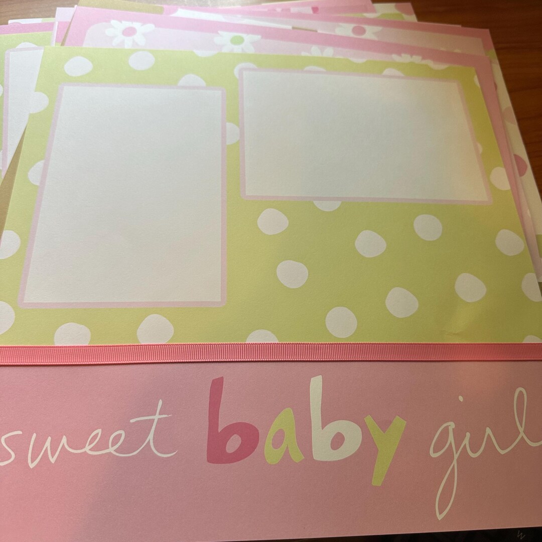 20 Baby Girl 12x12 Scrapbook Pages for New Mom Shower Gift - Etsy