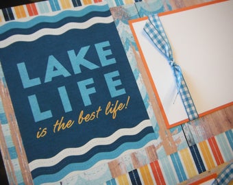 2 Lake Life is the Best Life  12x12 Premade Scrapbook Pages for your family and vacation