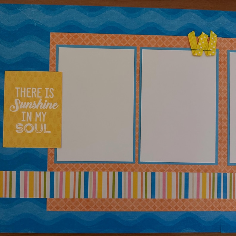 Hello Sunshine Summer Beach Scrapbook Pages: Premade 12x12 Layouts - Etsy