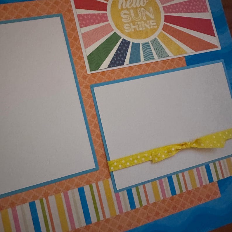 Hello Sunshine Summer Beach Scrapbook Pages: Premade 12x12 Layouts - Etsy