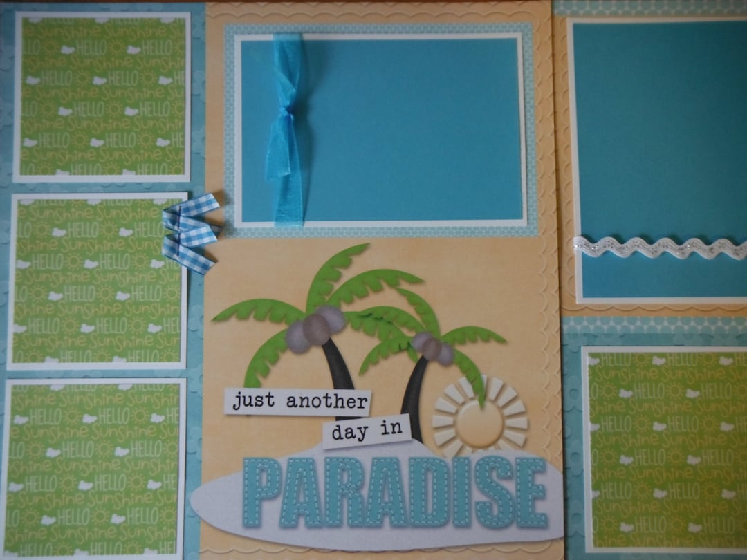Paradise Beach Scrapbook Pages: Summer Family Memories, Hawaii Theme - Etsy