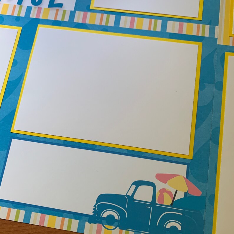 Premade Beach Please Summer Time Boy or Girl 12x12 Scrapbook Pages for ...