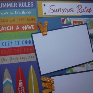 Catch a Wave Premade 12x12 Scrapbook Pages for the Beach Boy GIRL SUMMER
