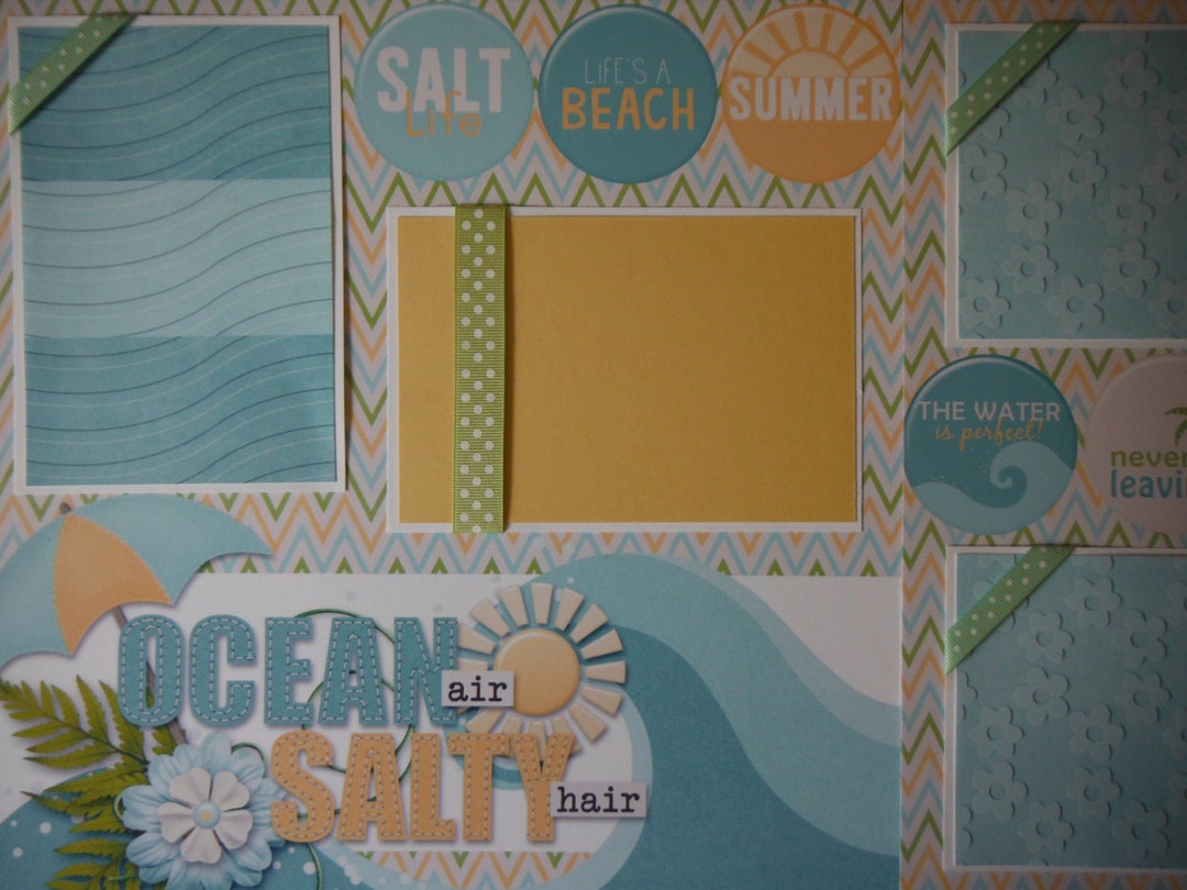 Ocean Beach Scrapbook Pages: Summer Family Memories 12x12 - Etsy