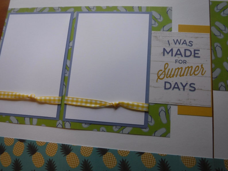 Premade I was Made for Summer Days Beach Premade 12x12 Scrapbook Pages for boy girl family summer Hawaii