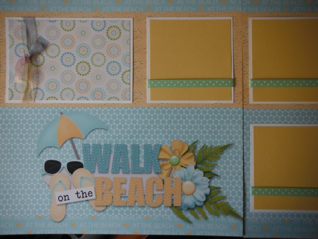 Walk on the Beach Premade 12x12 Scrapbook Pages for Boy Girl Family ...