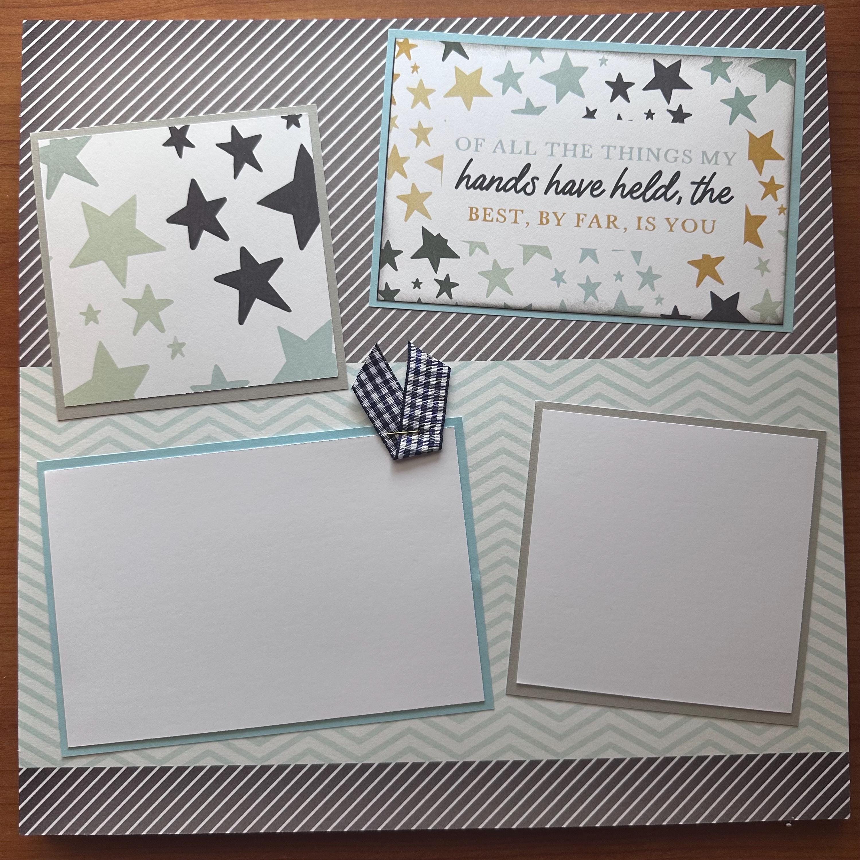 20 Premade Echo Park Sweet Baby Boy 12x12 Scrapbook Pages Months 1-12 ...