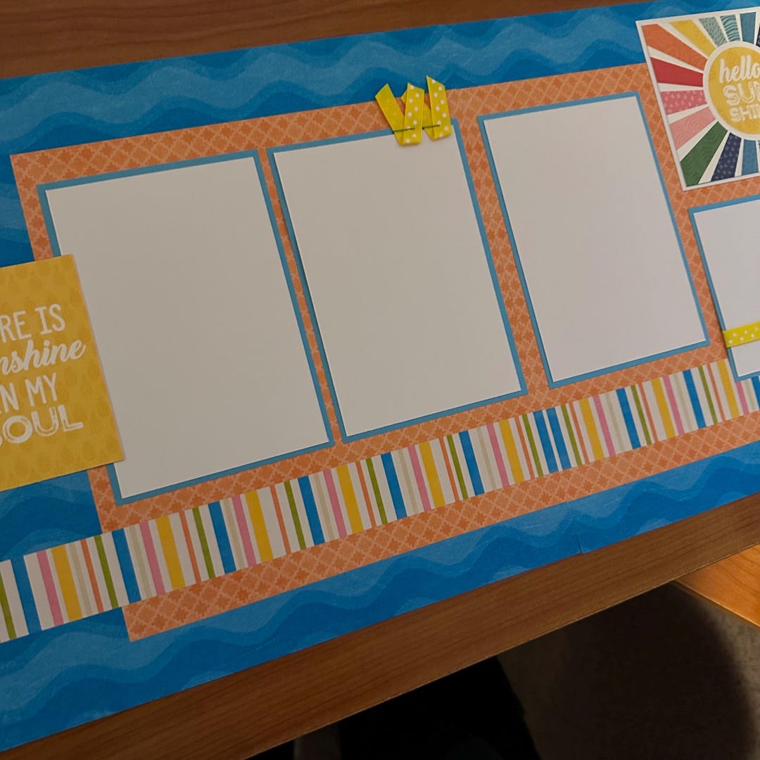 Hello Sunshine Summer Beach Scrapbook Pages: Premade 12x12 Layouts - Etsy